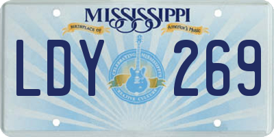 MS license plate LDY269