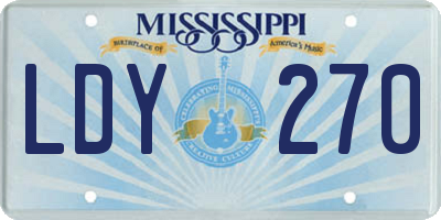 MS license plate LDY270