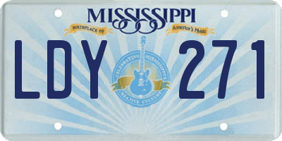 MS license plate LDY271