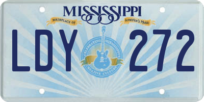 MS license plate LDY272