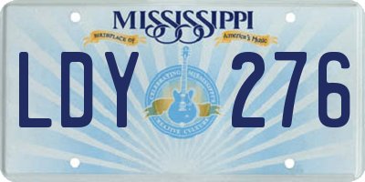 MS license plate LDY276