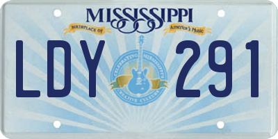 MS license plate LDY291