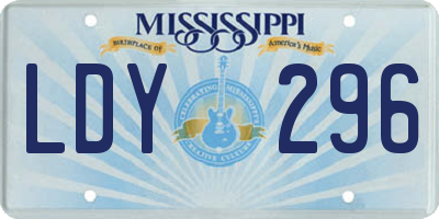 MS license plate LDY296