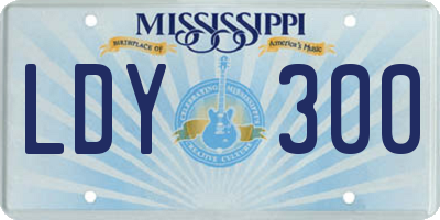 MS license plate LDY300