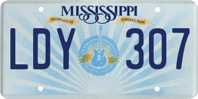 MS license plate LDY307