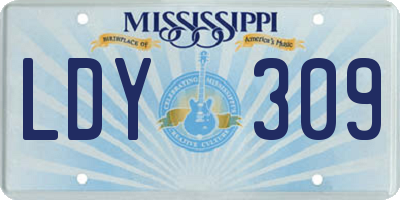 MS license plate LDY309