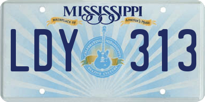 MS license plate LDY313