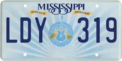 MS license plate LDY319