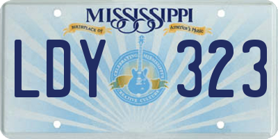 MS license plate LDY323