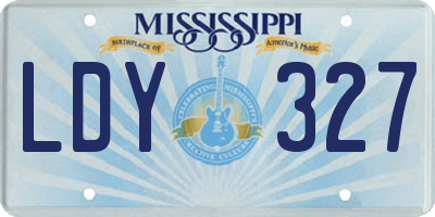 MS license plate LDY327