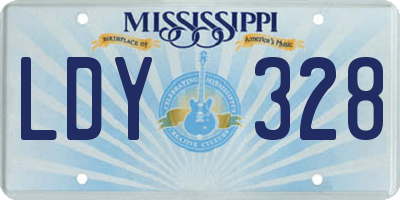MS license plate LDY328