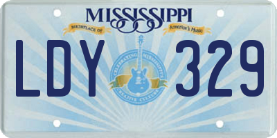MS license plate LDY329
