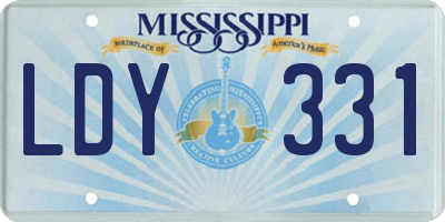 MS license plate LDY331
