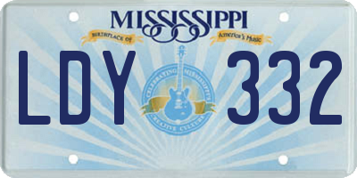 MS license plate LDY332