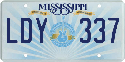 MS license plate LDY337