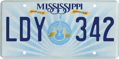 MS license plate LDY342