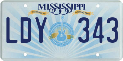 MS license plate LDY343