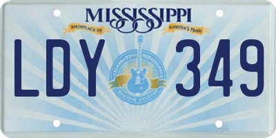 MS license plate LDY349