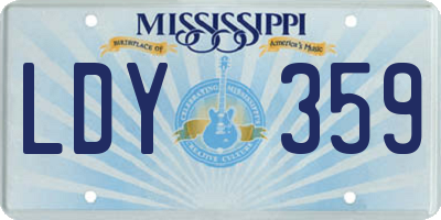 MS license plate LDY359