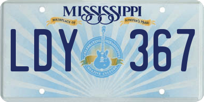 MS license plate LDY367