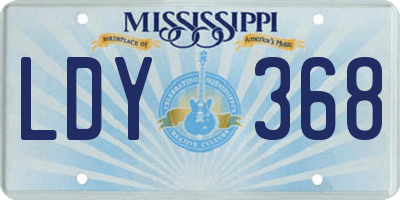 MS license plate LDY368