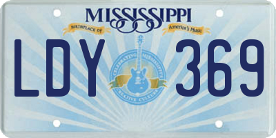 MS license plate LDY369