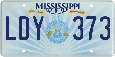 MS license plate LDY373