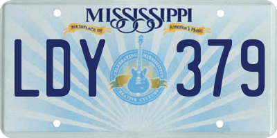 MS license plate LDY379