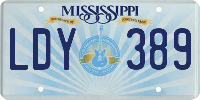 MS license plate LDY389
