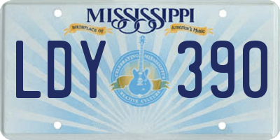 MS license plate LDY390