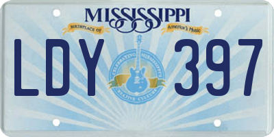 MS license plate LDY397
