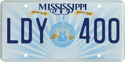 MS license plate LDY400