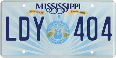 MS license plate LDY404