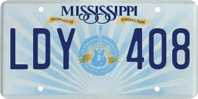 MS license plate LDY408