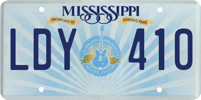 MS license plate LDY410