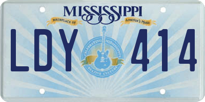 MS license plate LDY414