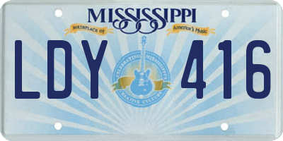 MS license plate LDY416