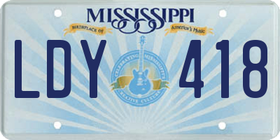 MS license plate LDY418