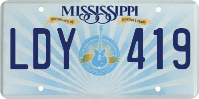 MS license plate LDY419