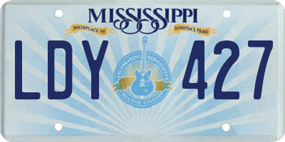 MS license plate LDY427