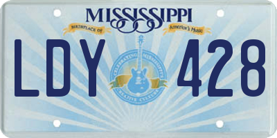 MS license plate LDY428