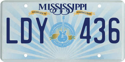 MS license plate LDY436