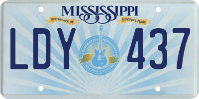 MS license plate LDY437