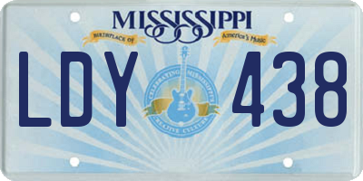 MS license plate LDY438
