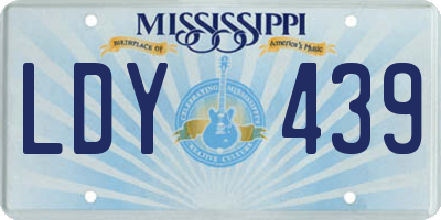 MS license plate LDY439