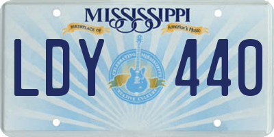 MS license plate LDY440