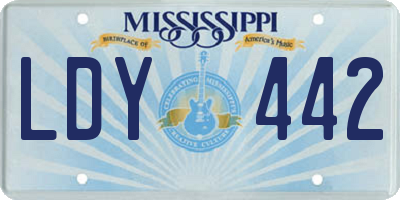 MS license plate LDY442