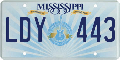 MS license plate LDY443