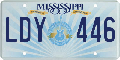 MS license plate LDY446