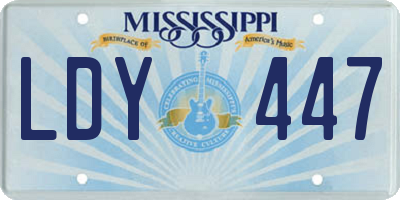 MS license plate LDY447